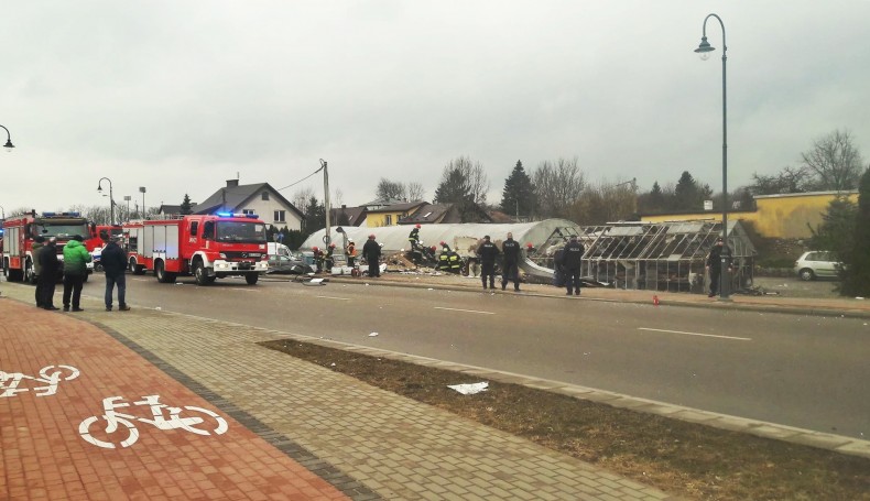 Wybuch w szklarni w Suwałkach, fot. Areta Topornicka