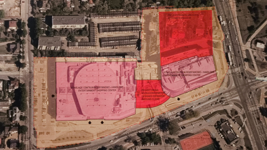 koncepcja rozbudowy CH Plaza udostępniona przez mieszkańców, grafika: Studio MTS